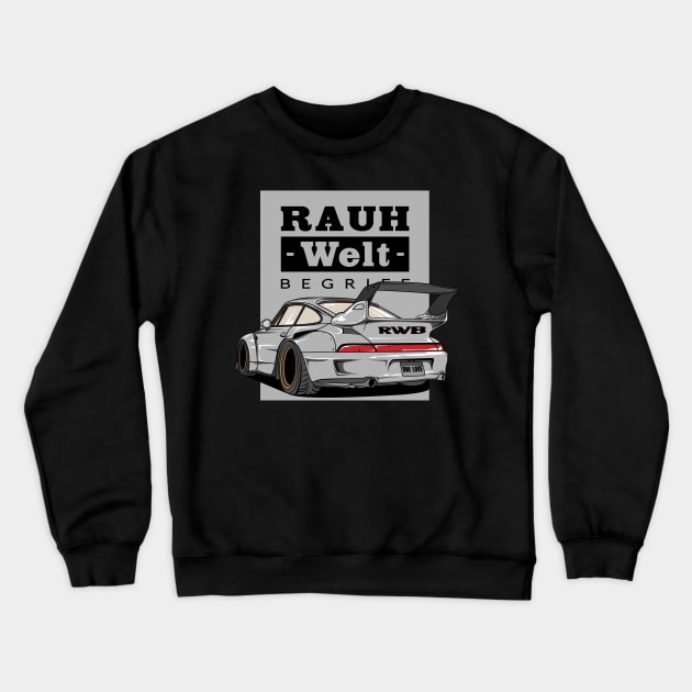 RWB-Grey one love Crewneck Sweatshirt by melsa